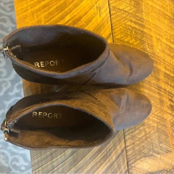 Women’s Suede Heeled Booties - Picture 6 of 8